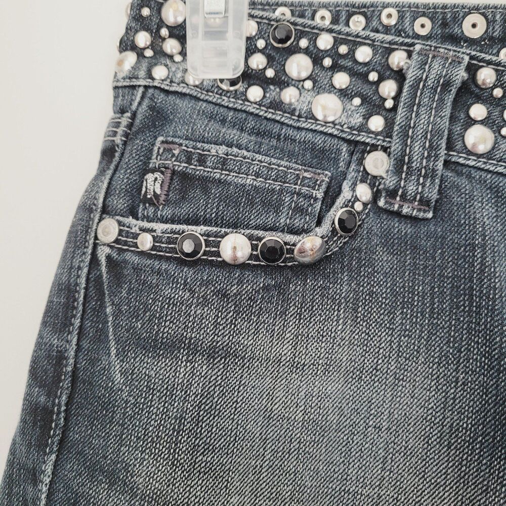 Miss Me Studded Flared Dark Wash Jeans Size 27